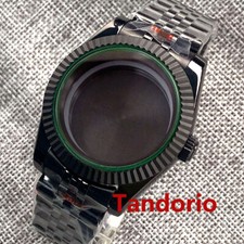 36mm/39mm Sapphire Glass Fluted Bezel PVD Watch Case Fit NH35A NH36 ETA2824 8215