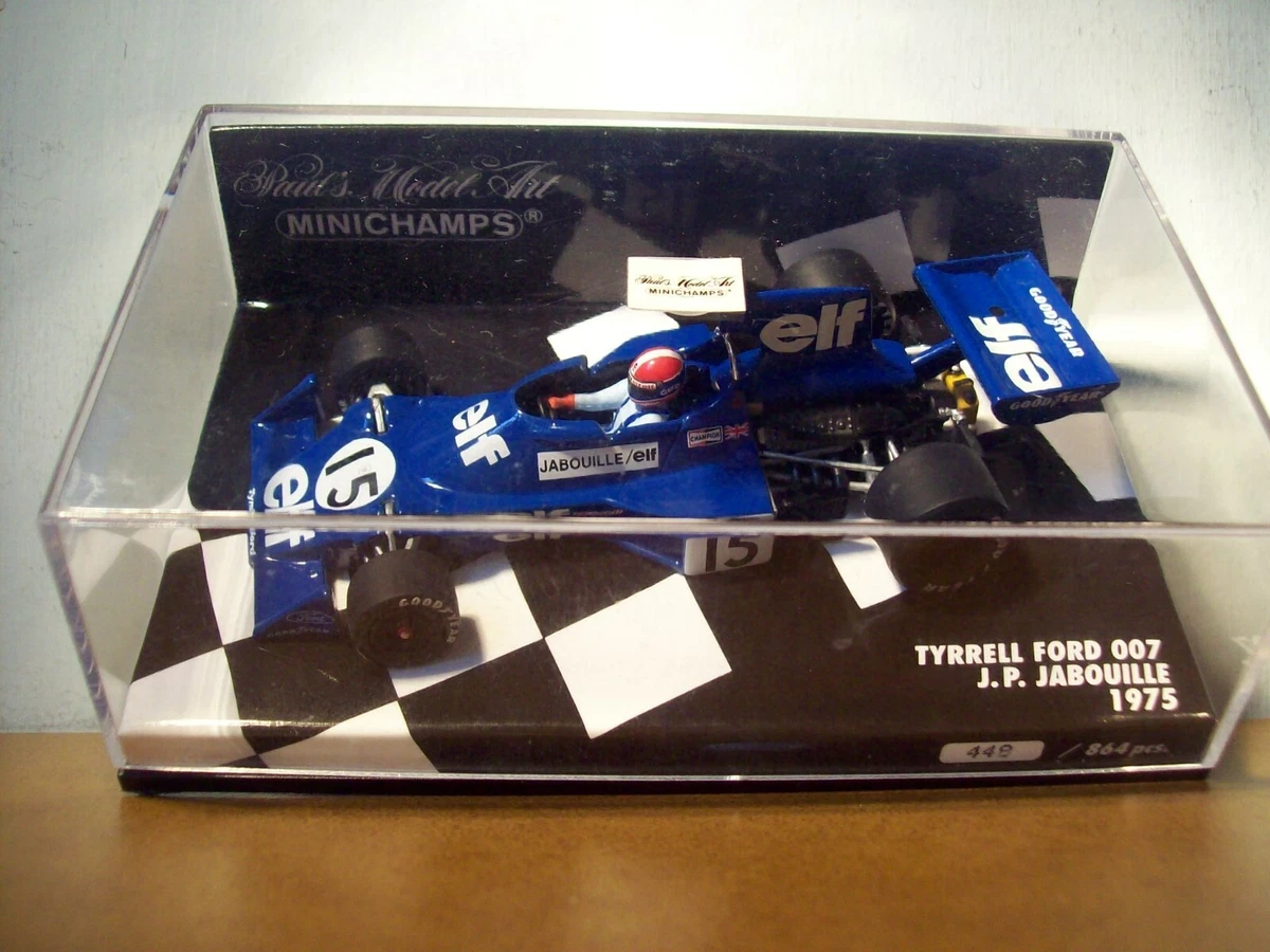 Modellino Minichamps Tyrrell Ford 007 F1 1975 – Jean-Pierre Jabouille – Scala 1/43