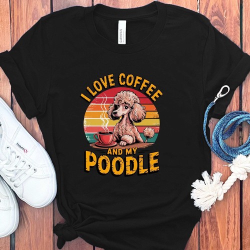 POODLE COFFEE T-SHIRT - Picture 12 of 36