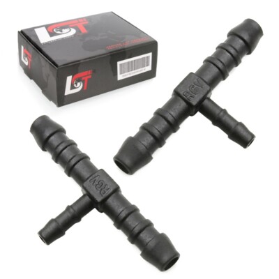 2x Schlauchverbinder T-Verbinder für Rohr und Schlauchverbindungen Ø 6-4-6 mm
