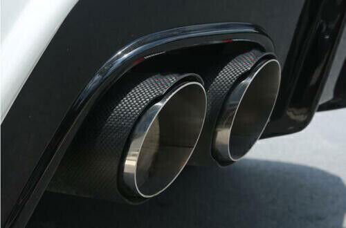 For Cadillac CT5 20-24 Carbon Steel Rear Exhaust Pipe Tail Muffler Tip Cover 2p - Picture 5 of 8