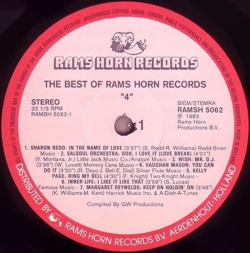 Various / The Best Of Rams Horn Records 4 / Vinyl / Soul / Funk / Disco - Picture 3 of 3
