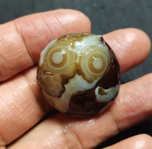Rare 21.6 G Natural Gobi Agate Eyes Agate/stone Madagascar 32702 - Picture 2 of 14