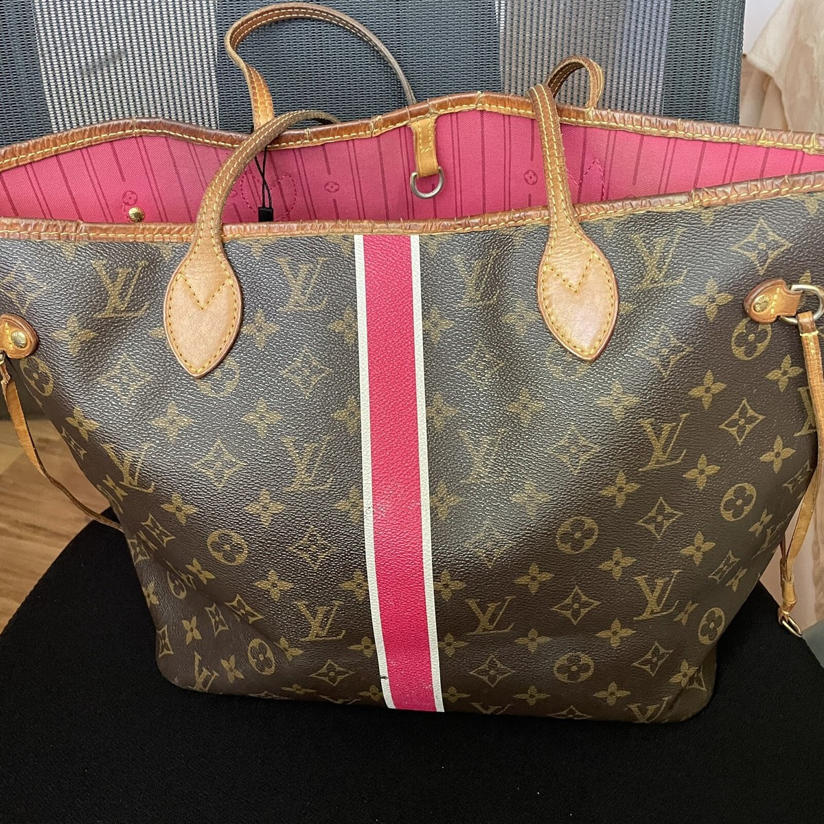 【希少】 LOUIS VUITTON LV Monogram Neverfull MM Vintage Authentic Louis Vuitton Neverfull MM Tote Bag Monogram