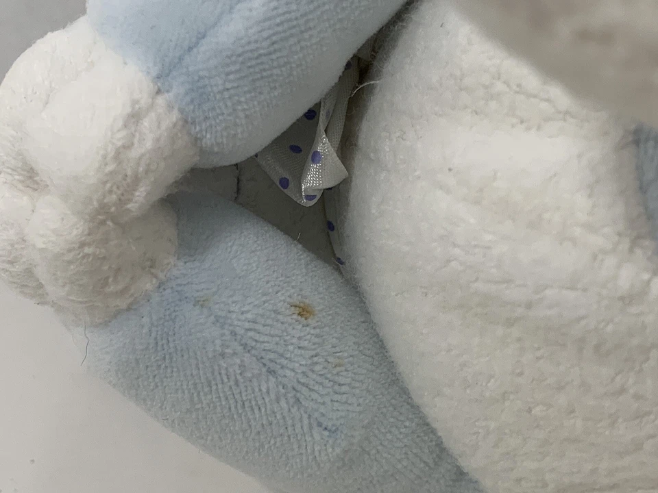 Kids II 2 prayer praying white blue puppy dog polka dot bow SPOTS NO SOUND - Image 3 of 4