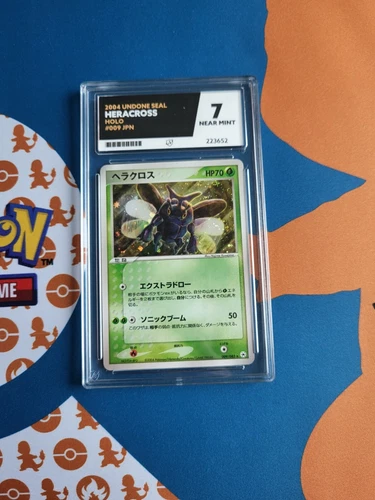 Pokemon EX Hidden Legends Holo Heracross 008/083 PSA 7