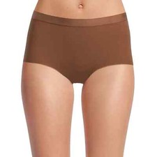 No Boundaries Women's Micro Rib Cut Brief Panties Size MEDIUM Brown Latte