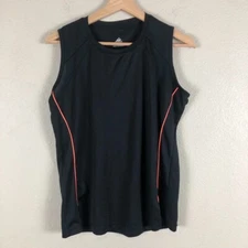 Apex Shirt Mens Size Large Black Sleeveless Crew Neck Contrast Trim Pullover