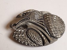 Y8 Vintage Eagle Head Belt Buckle Brass Heavy 1995 Rc