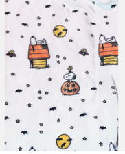 Peanuts Snoopy Halloween Bats Pumpkin TWIN Plush Throw Blanket 55" X 70" 