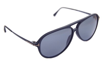 TOM FORD SAMSON POLARIZED Herren Large Sonnenbrille TF909 02D 62mm MATT SCHWARZ GRAU