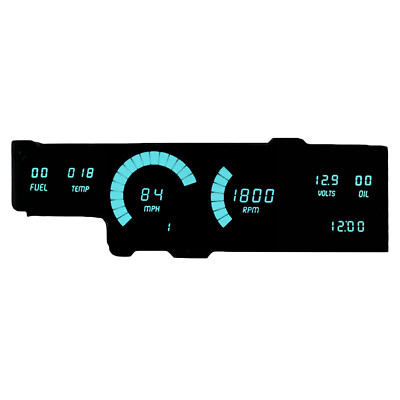 1978-1988 Oldsmobile Cutlass Digital Dash TEAL LED Intellitronix DP1407T 