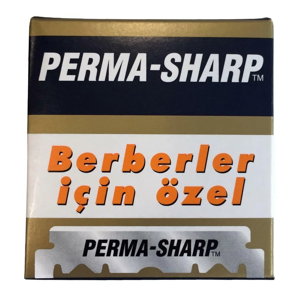 Perma-Sharp Single Edge Rasierklingen (100 Stk.) für Rasiermesser Barbier Berber