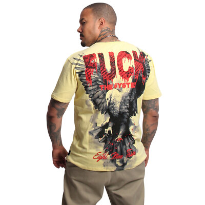 Neues Yakuza Herren Eagle Regular T-Shirt - Pale Banana