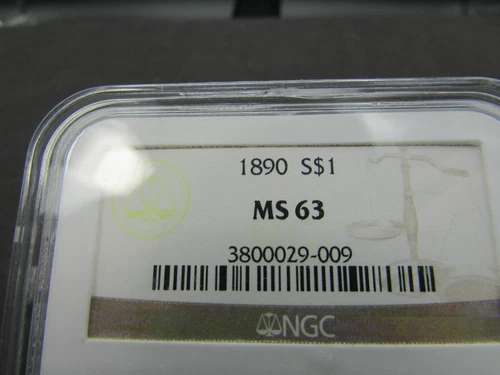 1890  NGC MS 63 MORGAN. SHARP STRIKE.