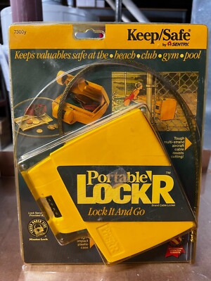 Keep/Safe by Sentry Portable Locker 7300Y Lock it & Go 4 Number Cable Lock - VTG