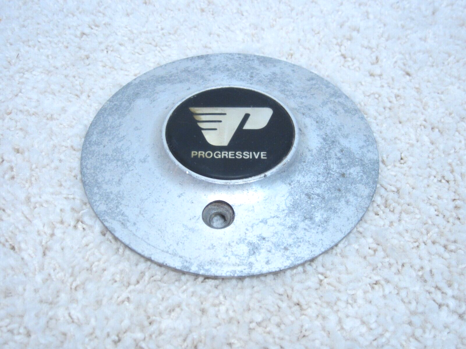 PROGRESSIVE 6- 1/2 CUSTOM ALLOY WHEEL BOLT  ON METAL CENTER CAP #2F-1
