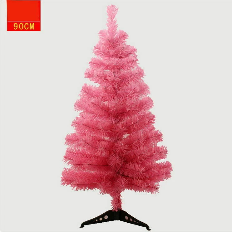 Pink 4 5 6 7 Feet Tall Christmas Tree Stand Holiday Season Indoor Outdoor Trees - Image 3 of 4