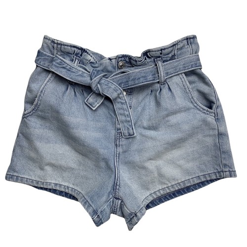 Denim Mom Shorts Paper Bag 