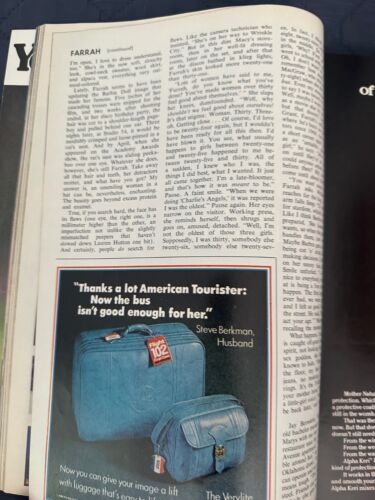 Kim Basinger Cosmopolitan July 1978 Magazine Farrah Fawcett articale Carson - Picture 3 of 5
