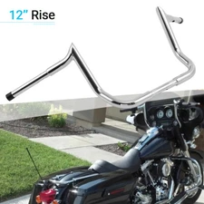 Meathook APE Hanger Bar 12" Rise Handlebar For Harley Touring Electra Glide FLHT