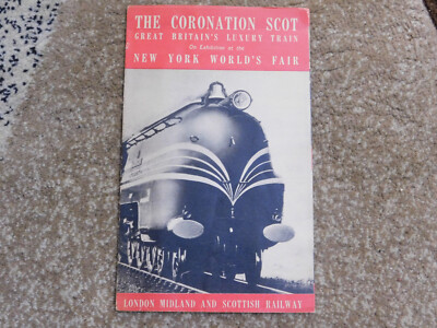 1939 The Coronation Scot G.B.'s Luxury Liner Railroad Lokomotive NY Weltausstellung