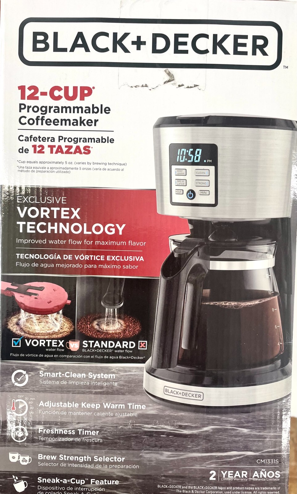 BLACK+DECKER CM1331S1, 12Cup, Silver Programmable Coffee Maker eBay