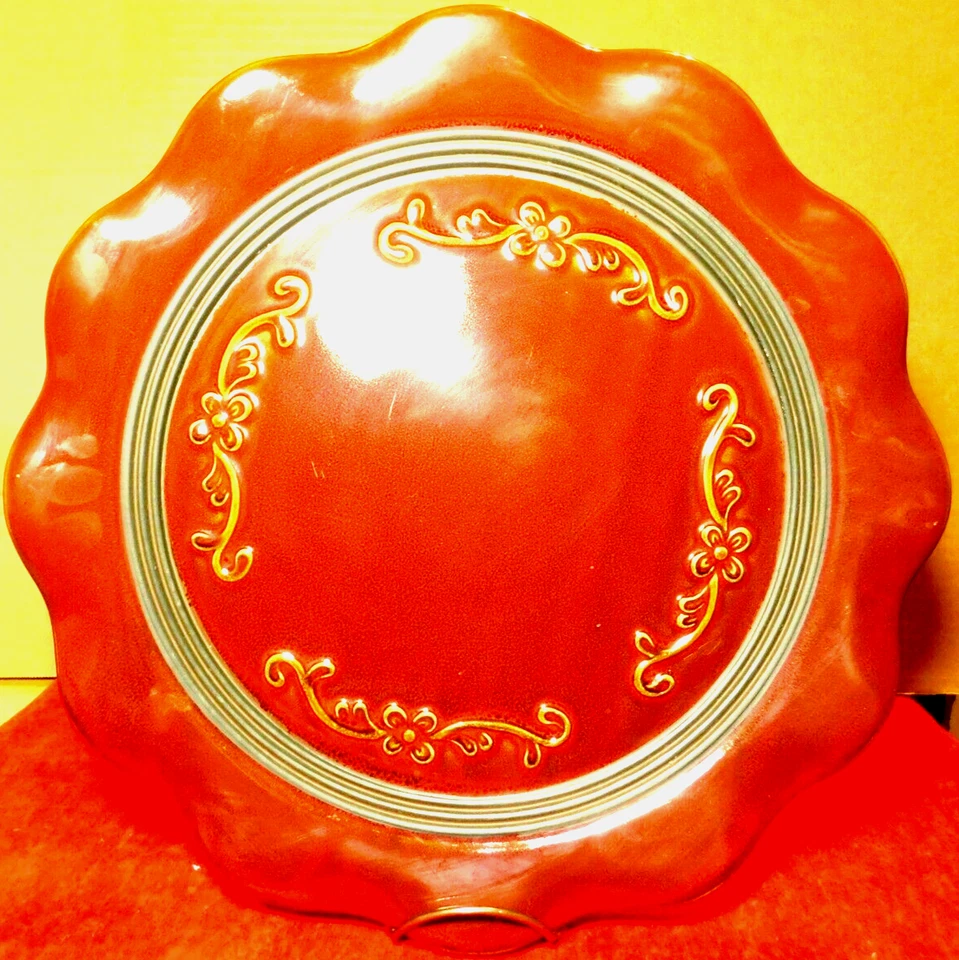 Декоративная коллекционная тарелка Scentsy ~ 13 1/4 дюйма БЕЗ подставки снятая с производства РЕДКАЯ!! - Изображение 2 из 4