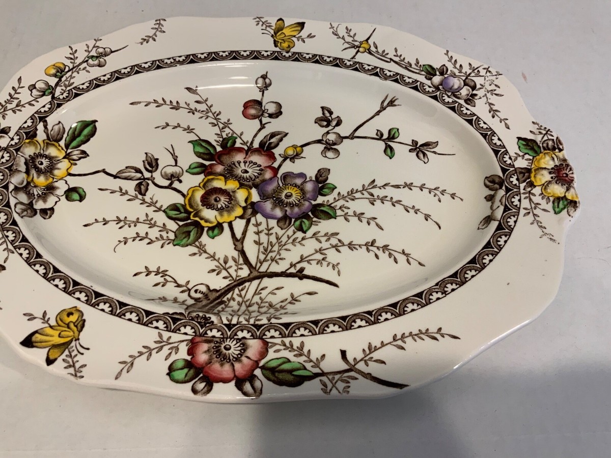 Alfred Meakin Medway Dark Brown Floral 12 1/2