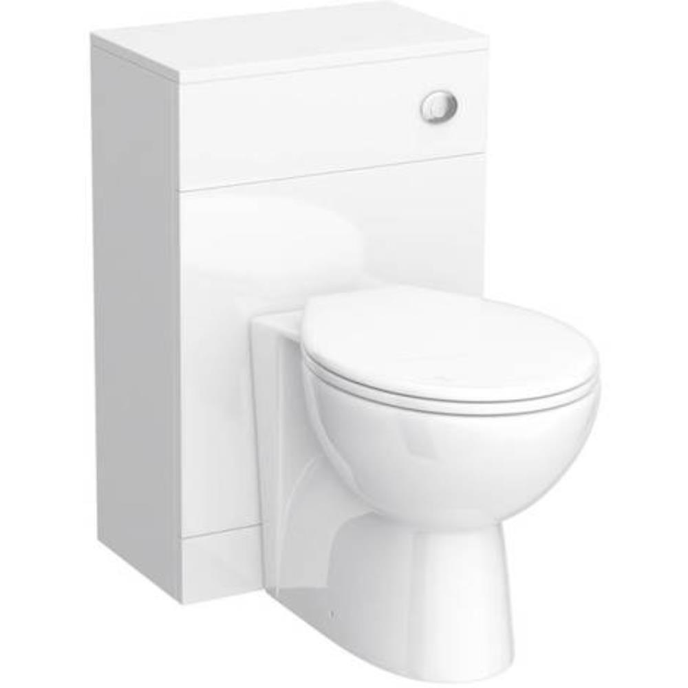 Bathroom Toilet Back to Wall Concealed Cistern 600x200mm Modern White Ceramic WC