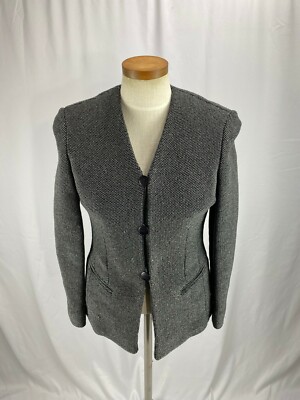 Emanuel Ungaro Women's Gray Silver shinny Blazer Jacket 4P