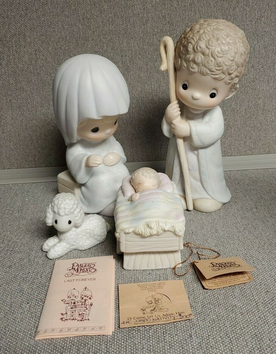 PRECIOUS MOMENTS NATIVITY 1987 by Sam O COME LET US ADORE HIM