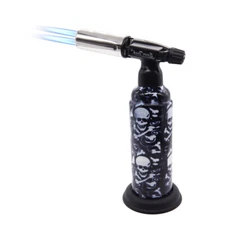 Double Torch Table Top Jet Lighter Butane 1300°C/2500°F Individual Box Skull