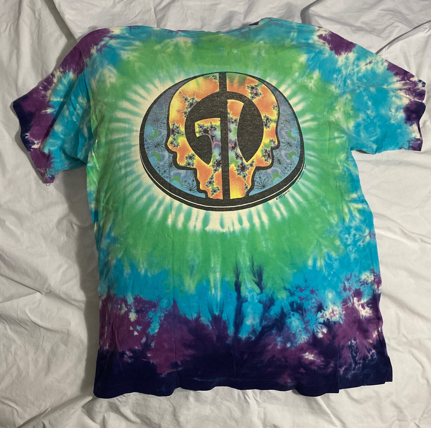 RARE Vtg 90s Liquid Blue 1993 Grateful Dead Steal Your Fractal Tie Dye Shirt XL image 8