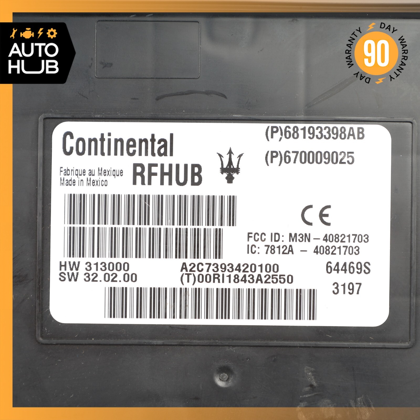14-17 Maserati Quattroporte M156 GTS Keyless Entry RF Hub Control Module ECU OEM