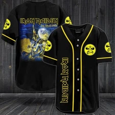 New IRON MAIDEN Band BASEBALL JERSEY Size S To 5XL - Top Gift