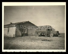 Photo, WW2, view of truck in front of shelter, 5026-1182