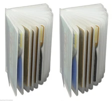 2 Clear Plastic Replacement Inserts Picture Card Holder For Trifold Card Wallet