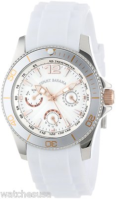 Tommy Bahama Women’s Silicone Strap Watch Tommy Bahama TB00025-07 White Dial Coral Silicone Strap  main image 3