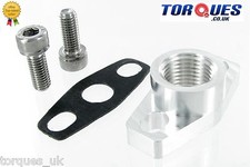 GT / T25 / T28 Garrett Turbo Billet Oil Return Flange 1/2" NPT + Bolts + Gasket