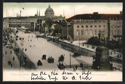 Ansichtskarte Berlin, Unter den Linden 1906 