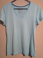 NIKE Dri-Fit Women's Blue Short Sleeve V-Neck Pullover T-Shirt MEDIUM REGULAR
