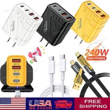 240W Supe Fast Charging USB Type C Wall Charger For Samsung iPhone Android Phone