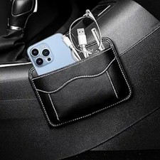 Car Side Pocket Organizer Mini Leather Storage Bag For Car Seat Holds Document Car Side Pocket Organizer Mini Leather Storage Bag For Car Seat Holds Document