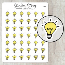 Light Bulb Planner Stickers