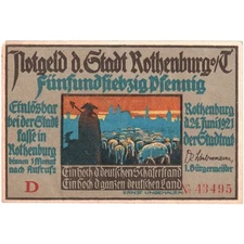 [#292549] Germany, Rothenburg, 75 Pfennig, 1921-06-24, AU