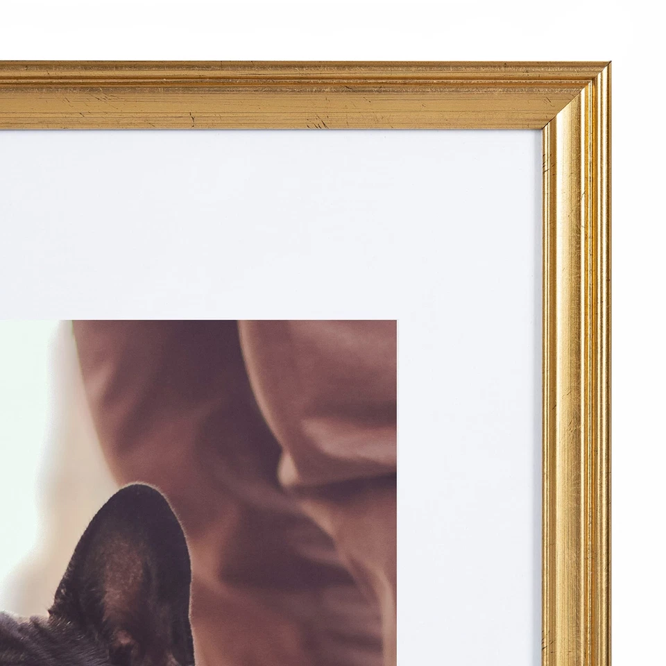 Kate and Laurel Adlynn Gold Picture Frame Set 14x18 or 11x14 Custom Display - Imagem 3 de 4