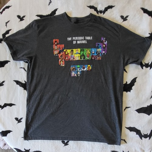 The Periodic Table Of Marvel Graphic Print T Shirt