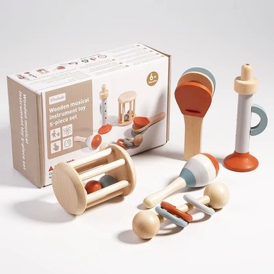 Frühes Lernen Musikspielzeug für Babys - 5 Stück Rasseln Geburtstagsgeschenk