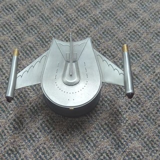 1990 Franklin Mint Star Trek Romulan Bird of Prey Vintage Replica with Stand